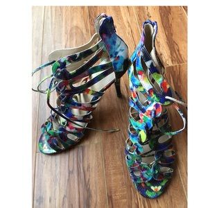 Pop of Color Tie Up Heels